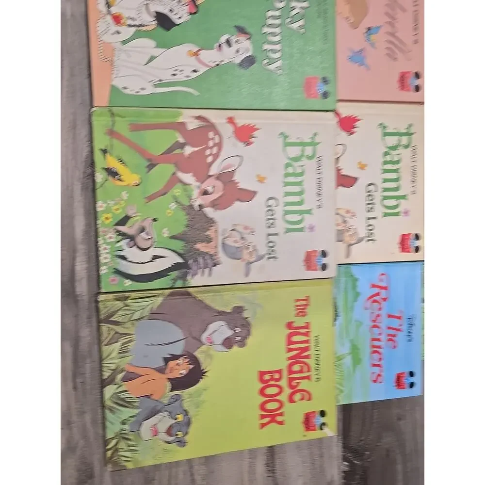 Walt Disney 1980s Bantam Books Collection Of 13 Hardcover Bambi Snow White + B5